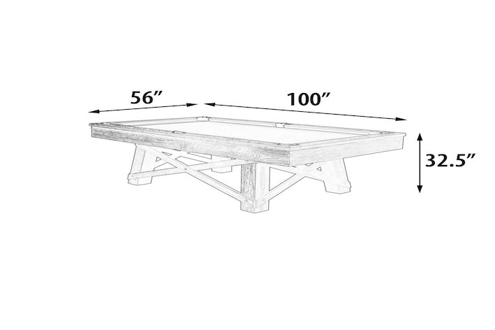 8ft Ashwood Slate Top Pool Table Craftsman