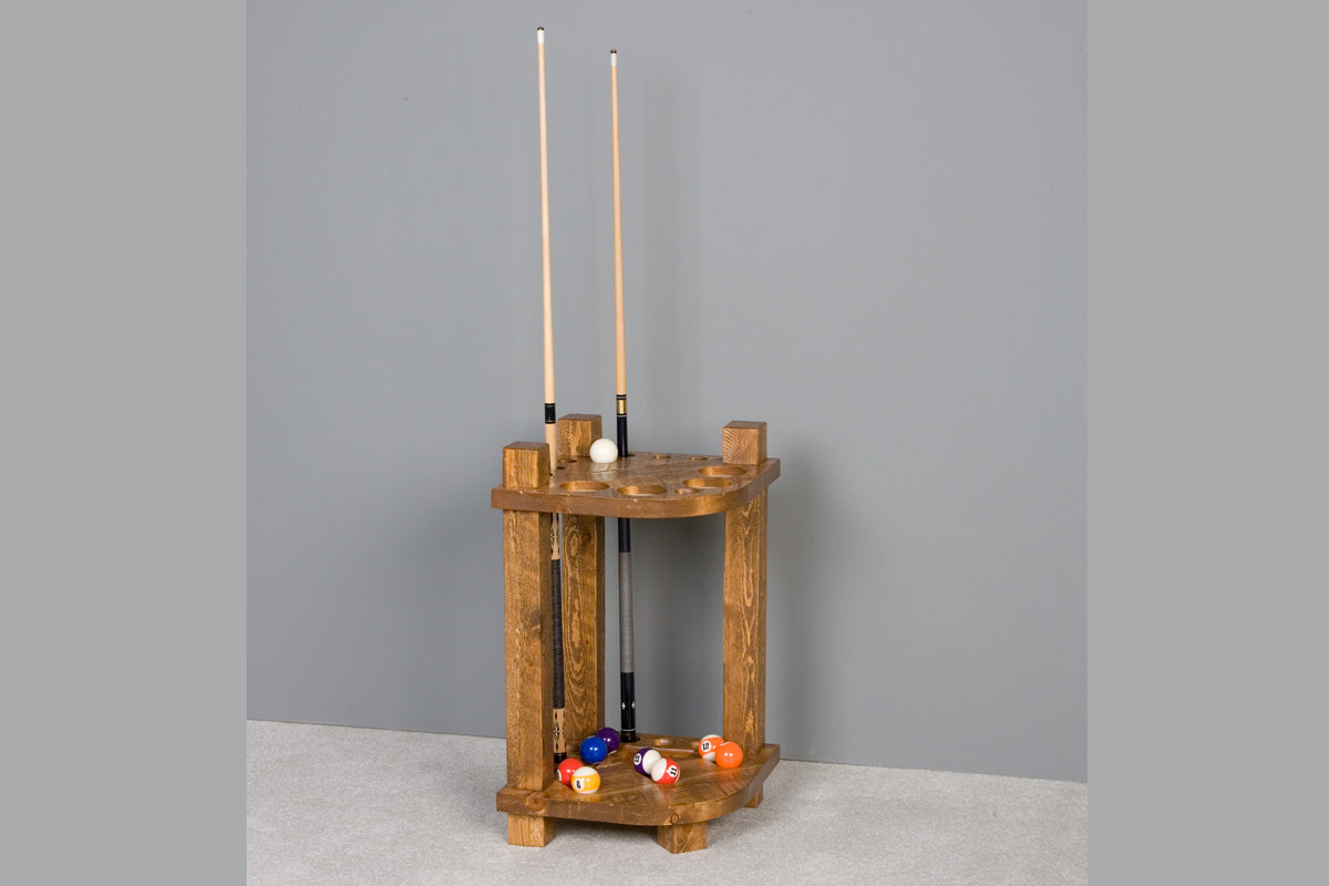 Barnwood Corner Cue Rack