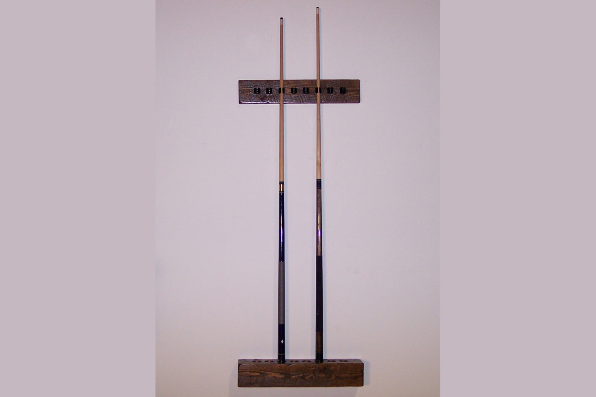 Barnwood 2 Piece Wall Cue Rack