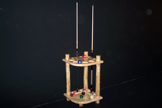 Log Klondike Corner Cue Rack