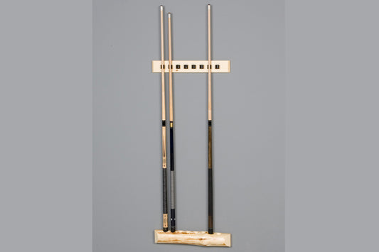 Log Klondike 2 Piece Wall Cue Rack