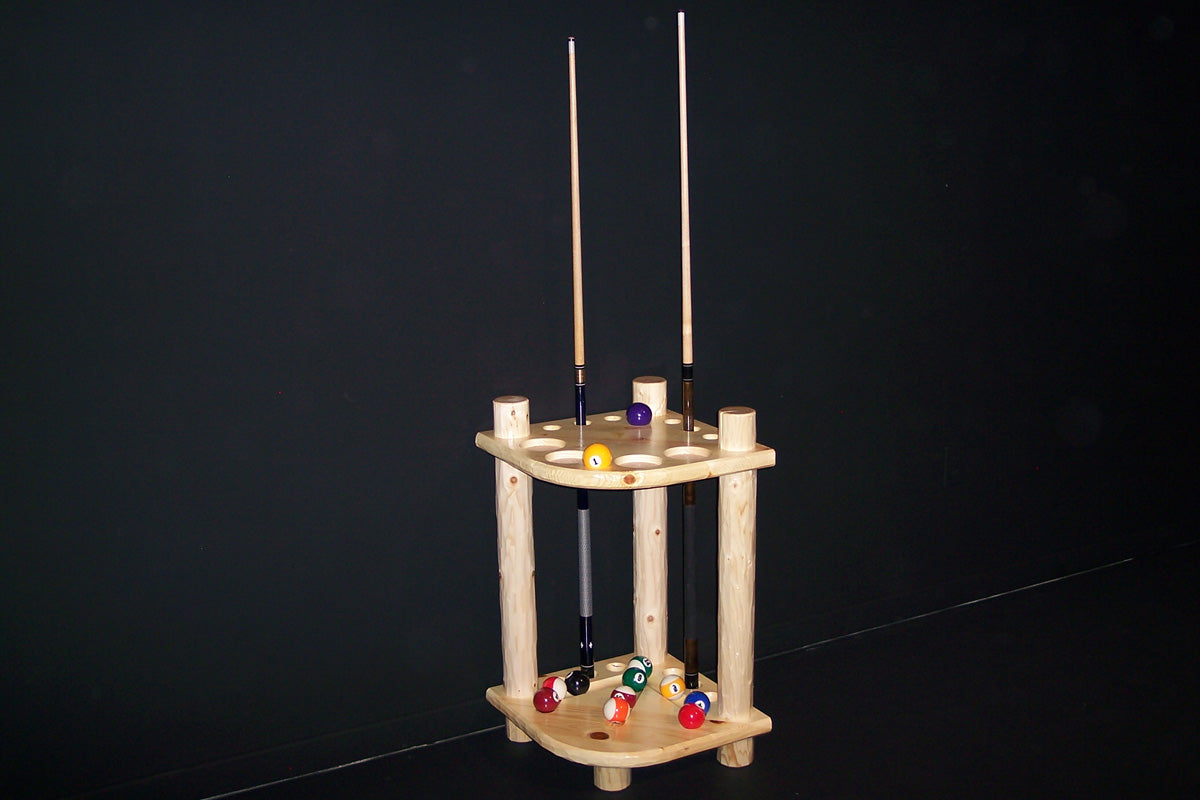 Log Corner Cue Rack