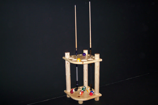 Log Corner Cue Rack