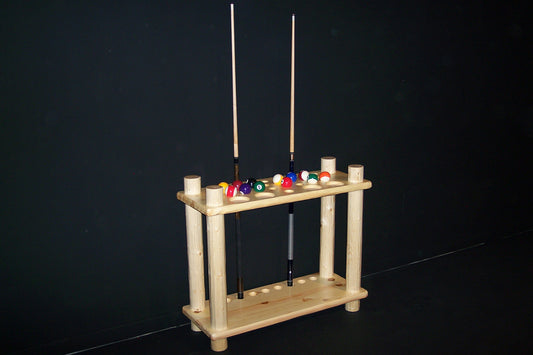 Log Floor Cue Rack