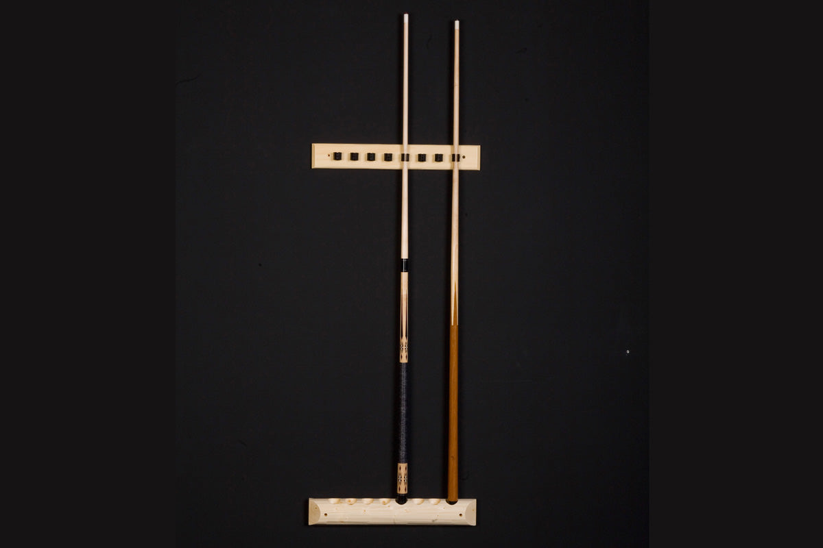 Log 2 Piece Wall Cue Rack
