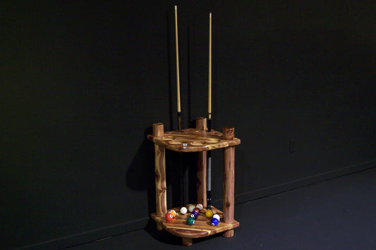 Red Cedar Corner Cue Rack