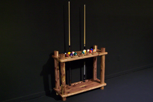Red Cedar Floor Cue Rack